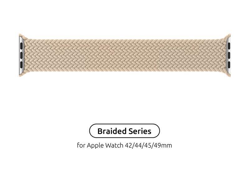 Ремінець Armorstandart Braided Solo Loop для Apple Watch 42mm/44mm/45mm/49mm Beige Size 8 (160 mm) (ARM64905)