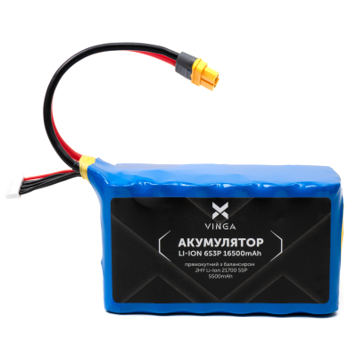Акумуляторний блок Vinga Li-ion 6S3P 16500mAh з балансувальним дротом (JHY Li-Ion 21700 5500mAh) (V6