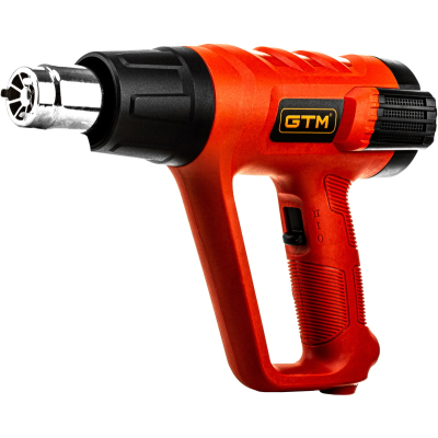 Будівельний фен GTM HG2000EM, 2000Вт, 80-600С, 300/500л/хв, LCD-дисплей (HG2000EM)