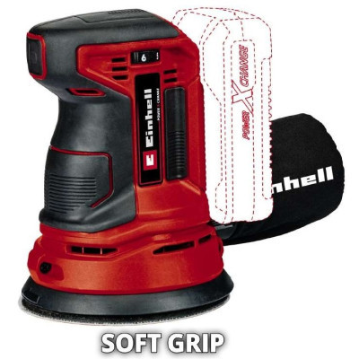 Шліфувальна машина Einhell TE-RS 18LI - Solo 18В, 125 мм, 14000-22000кол/хв, (без АКБ та ЗП) (4462010)