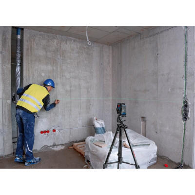 Лазерний нівелір Bosch Professional GCL 2-50 G, до 15 м, з тримачем RM 10, затиском DK 10, мішенню, кейс (0.601.066.M02)