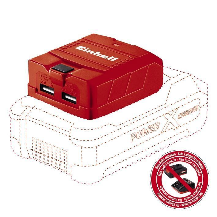 Зарядний пристрій Einhell TE-CP 18 Li USB PXC, 18В,1А/2.1А,  2хUSB, 0.06 кг (4514120) (1788644)