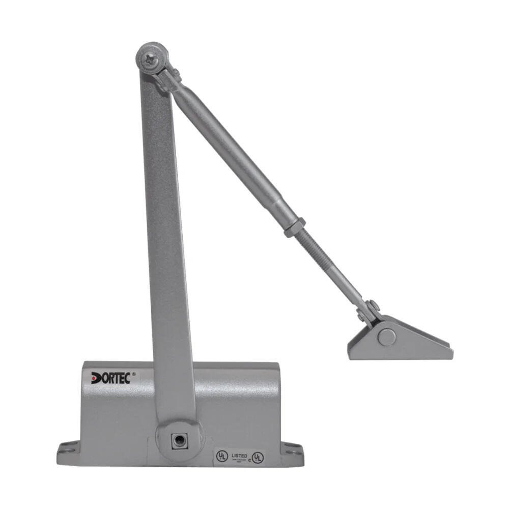 Дверний доводчик Dortec DT-62H Silver з фіксацією дверей у відчиненому положенні (1567186)