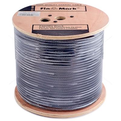 Кабель телевізійний FinMark RG-6, биметалл (CCS), 305м, black (F660BV/305 black)