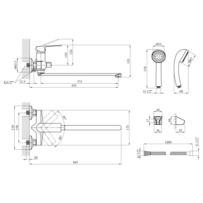 Змішувач Agua Agua Merida-C071 (CV035426)