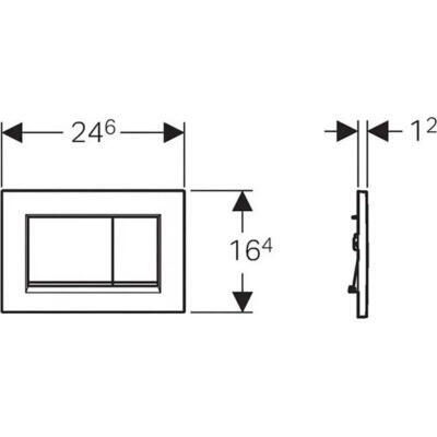 Панель змиву Geberit Sigma 30 хром мат (115.883.JQ.1)