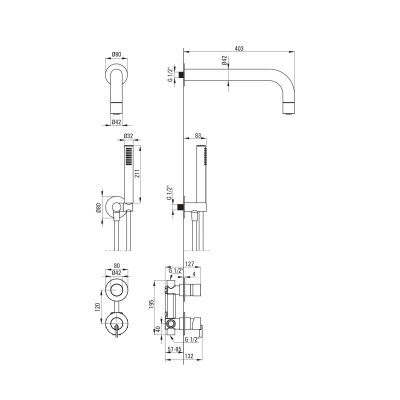 Душовий гарнітур Deante Silia (NQS_N9XK)