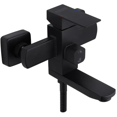 Душовий гарнітур Kroner Edelstahl Kubus - SCH060 + змішувач Edelstahl Kubus - SCH010 + штанга для ду