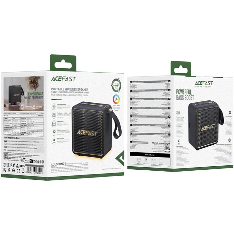 Акустична система Acefast K3 Nano Black (6974316285229)