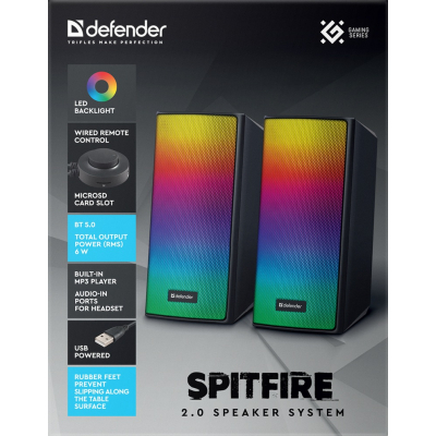 Акустична система Defender Spitfire Bluetooth Black (65047)