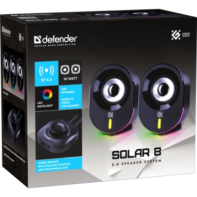 Акустична система Defender J2 LED USB Black (65962)