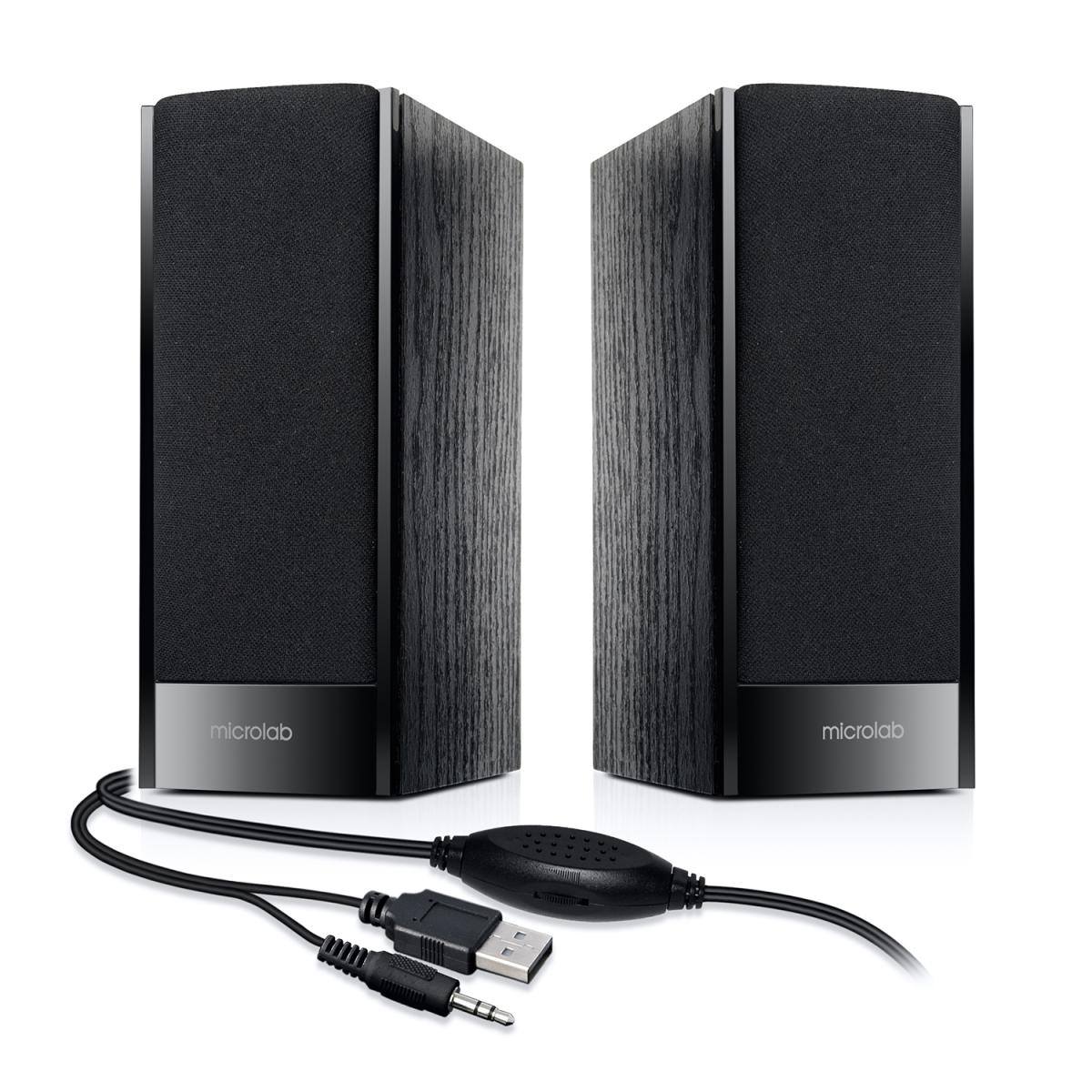 Акустична система 2.0 Microlab B-56, 3Вт, USB чорне дерево (B56 BLACK WOODEN)