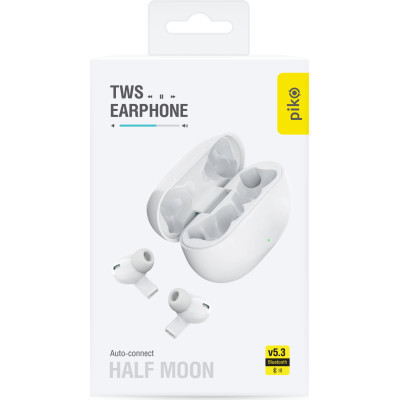 Bluetooth-гарнiтура Piko TWS-HalfMoon White (1283126583391)