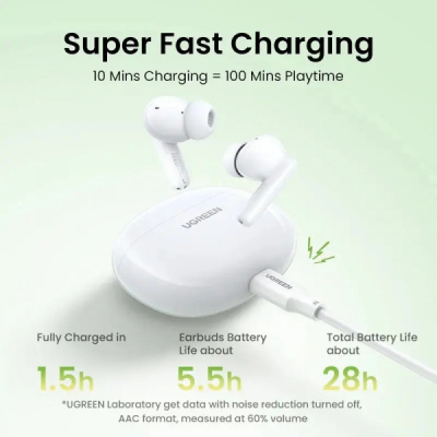 Навушники Ugreen HiTune T3C Earbuds Bluetooth White (45110)