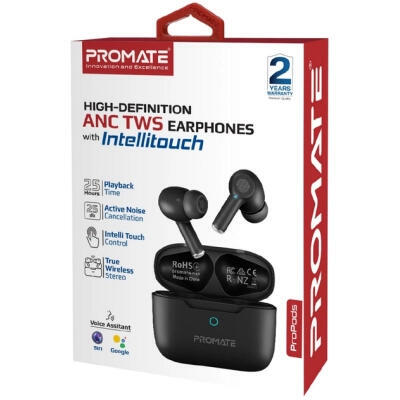 Bluetooth-гарнітура Promate ProPods Black