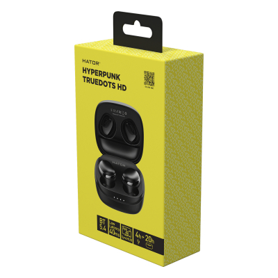 Bluetooth-гарнiтура Hator Hyреrpunk Truedots HD SyncHUB Black (HTA411)