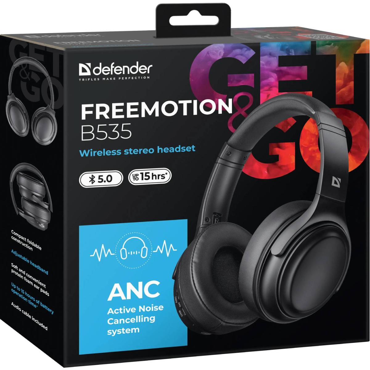 Навушники Defender FreeMotion B535 Bluetooth Black (63535)