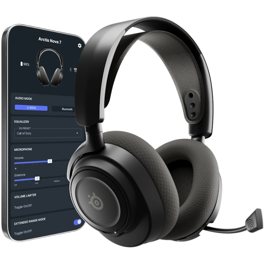 Ігрова гарнітура SteelSeries Arctis Nova 7P Gen 2 Wireless Black PC/PS/SW/MAC/MOB (61744)