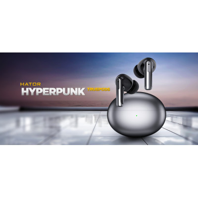 Bluetooth-гарнiтура Hator Hyреrpunk Truedots SyncHUB Black (HTA430)