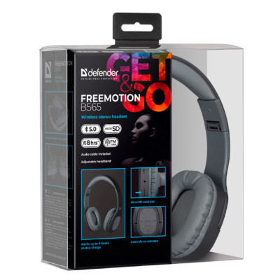 Навушники Defender FreeMotion B565 Bluetooth Gray (63565)