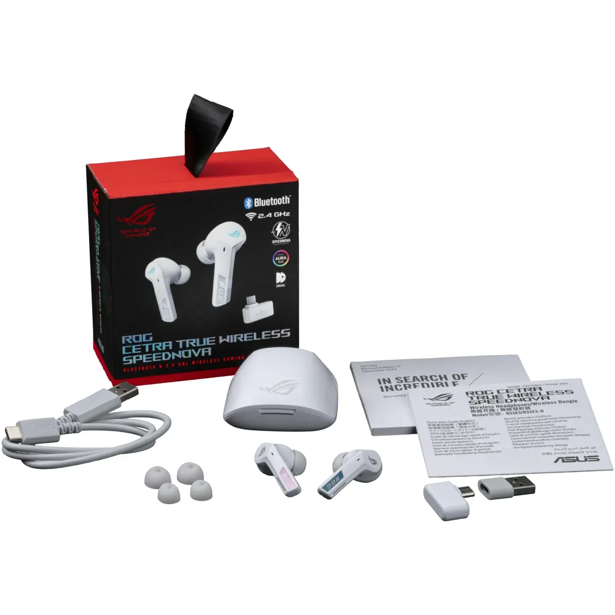 Bluetooth-гарнітура Asus ROG Cetra True Wireless SpeedNova White (90YH03Y0-BTUA10)