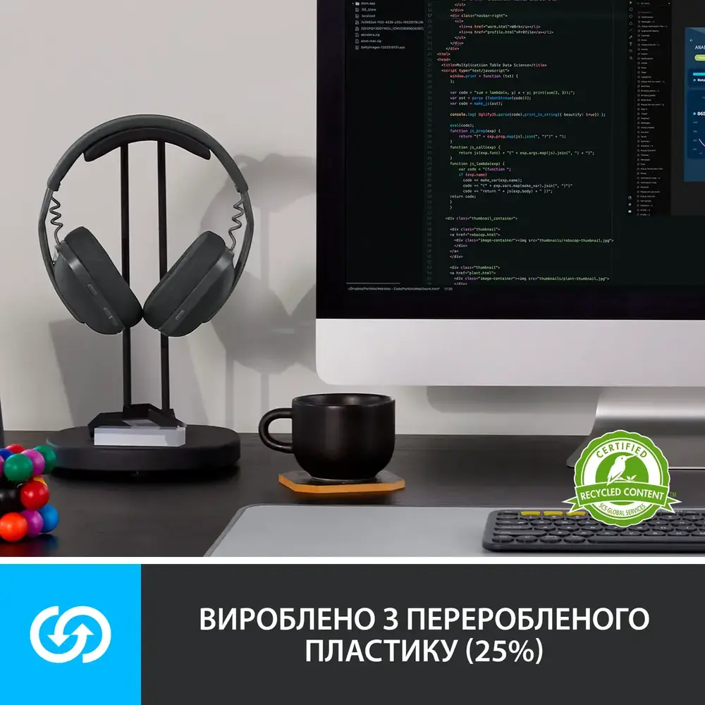 Bluetooth-гарнітура Logitech Zone Vibe 100 Wireless Rose (981-001224)