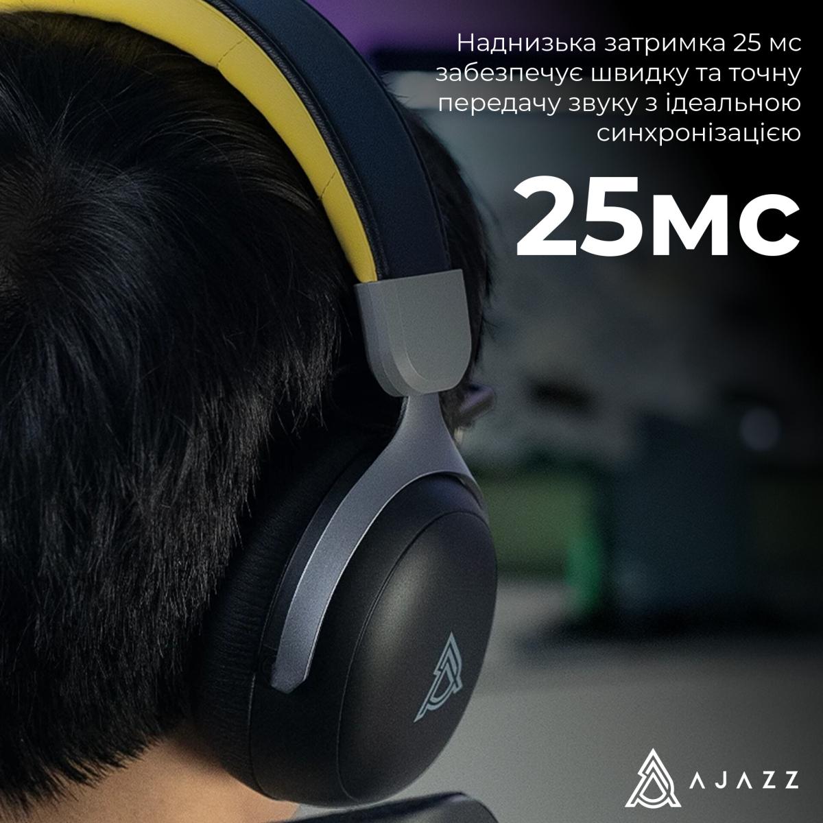 Bluetooth-гарнітура Ajazz AHM08 MAX 3-Mode Black (AHM08-MAX-BGY)