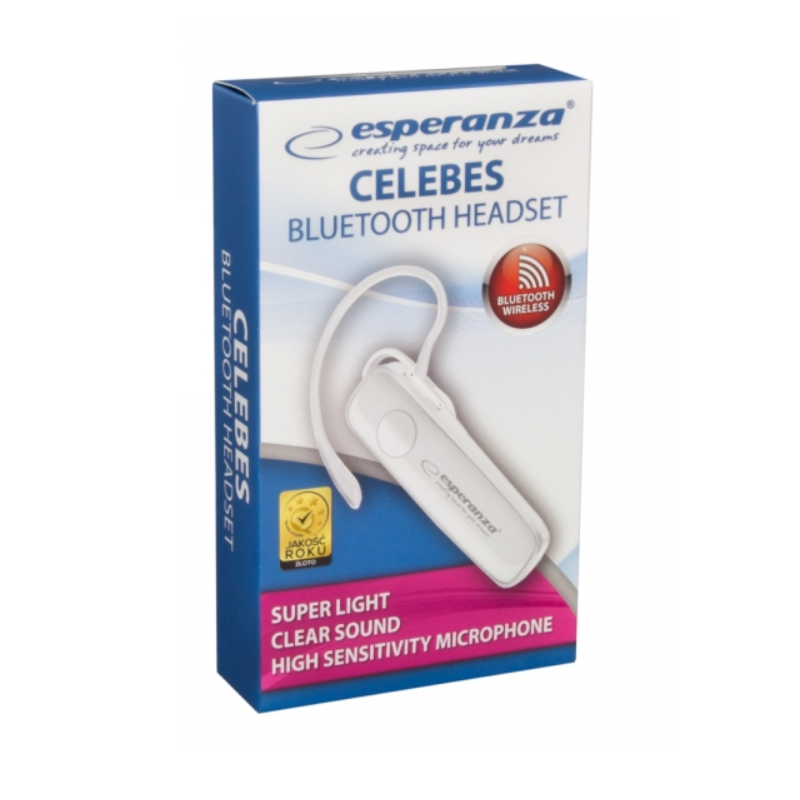 Bluetooth-гарнітура Esperanza Celebes White (EH184W)