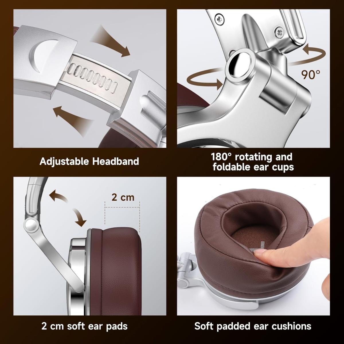 Гарнітура OneOdio Pro 30, 3,5мм/6,35мм, Silver (Pro 30 Silver)