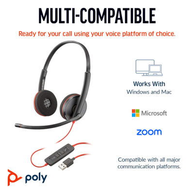 Навушники Poly Blackwire 3220 USB-A/C (8X228AA)