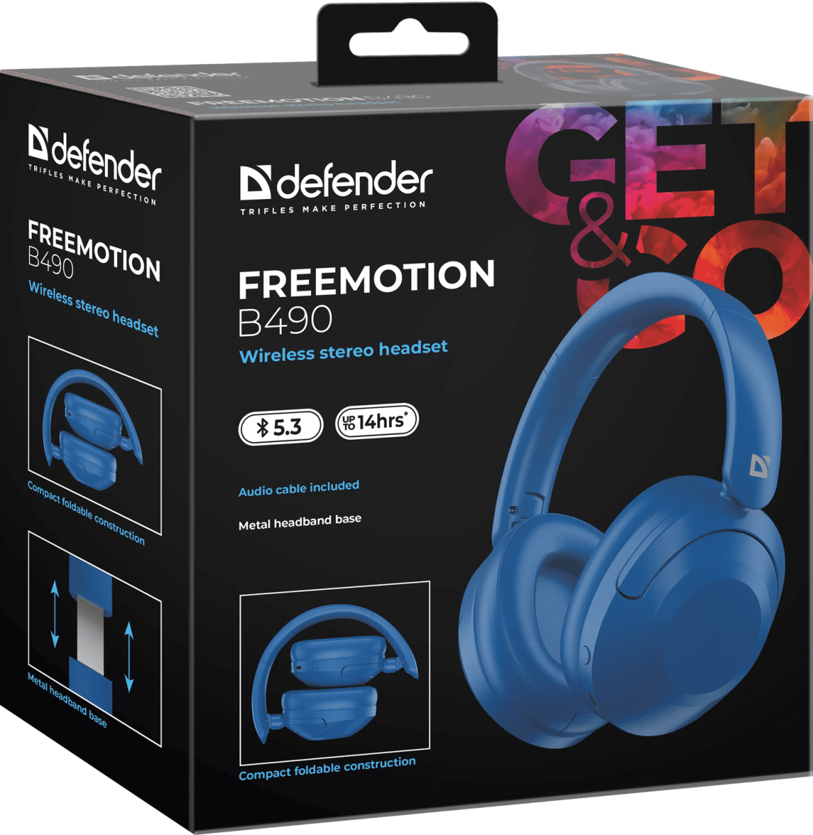 Навушники DEFENDER (63491) FreeMotion B490 Bluetooth, синій