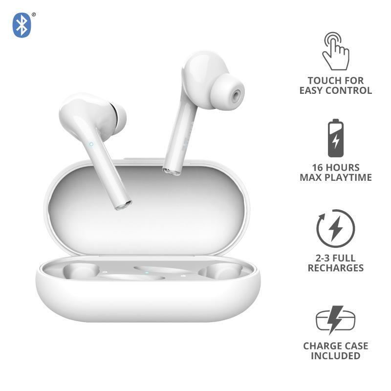 Bluetooth-гарнiтура Trust Nika Touch True White (23705)