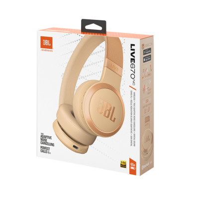 Bluetooth-гарнітура JBL Live 670NC Sandstone (JBLLIVE670NCSAT)