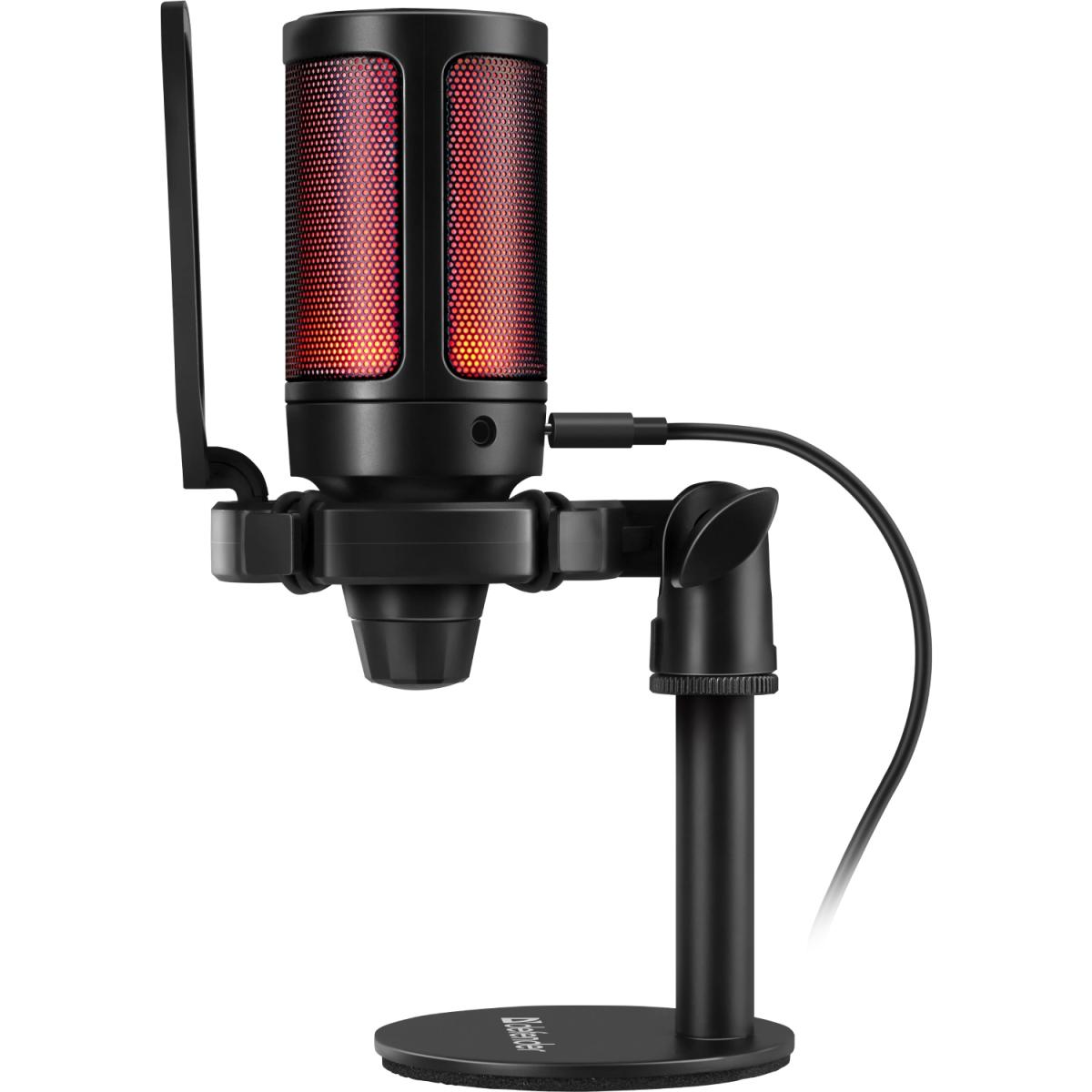 Ігровий стрім мікрофон Defender Impulse GMC 600 USB, RGB, 1.8м чорний (64660)