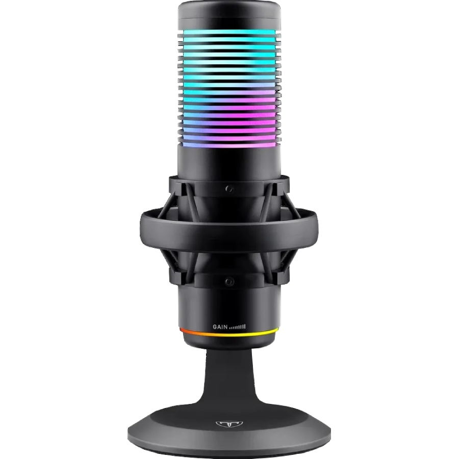 Ігровий стрім мікрофон Defender Pulsar GMC USB, RGB,  2.0 м (64730)