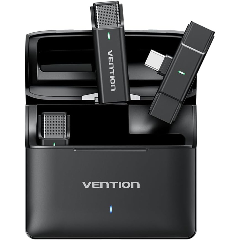 Мікрофон Vention USB-C 2-Pack Wireless Lavalier with Charging Case (NCAB0)