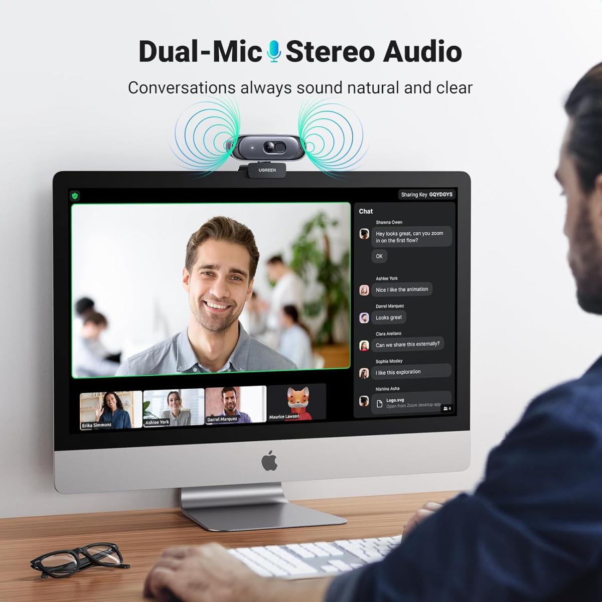 Веб-камера Ugreen CM778 2K webcam USB-A (35626)