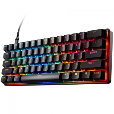 Клавіатура SteelSeries Apex Pro Mini Gen 3 HyperMagnetic OmniPoint 3.0 OLED USB UA Black (64913)