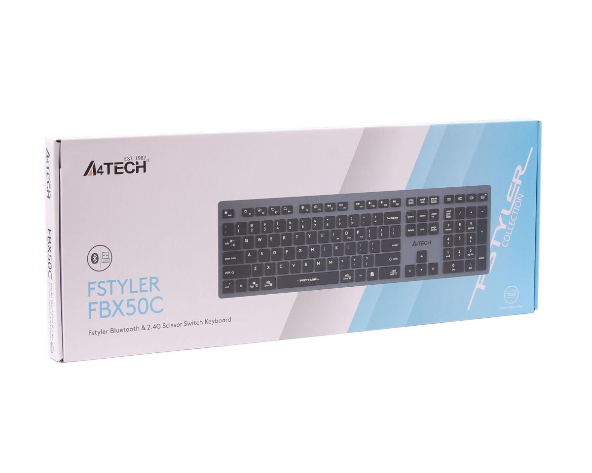 Клавіатура A4-Tech Fstyler FBX50C Grey