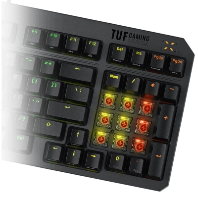 Клавiатура Asus TUF Gaming K3 Gen II Opti-Mech RGB 97key Switches ABS Black (90MP0390-BKMA00)