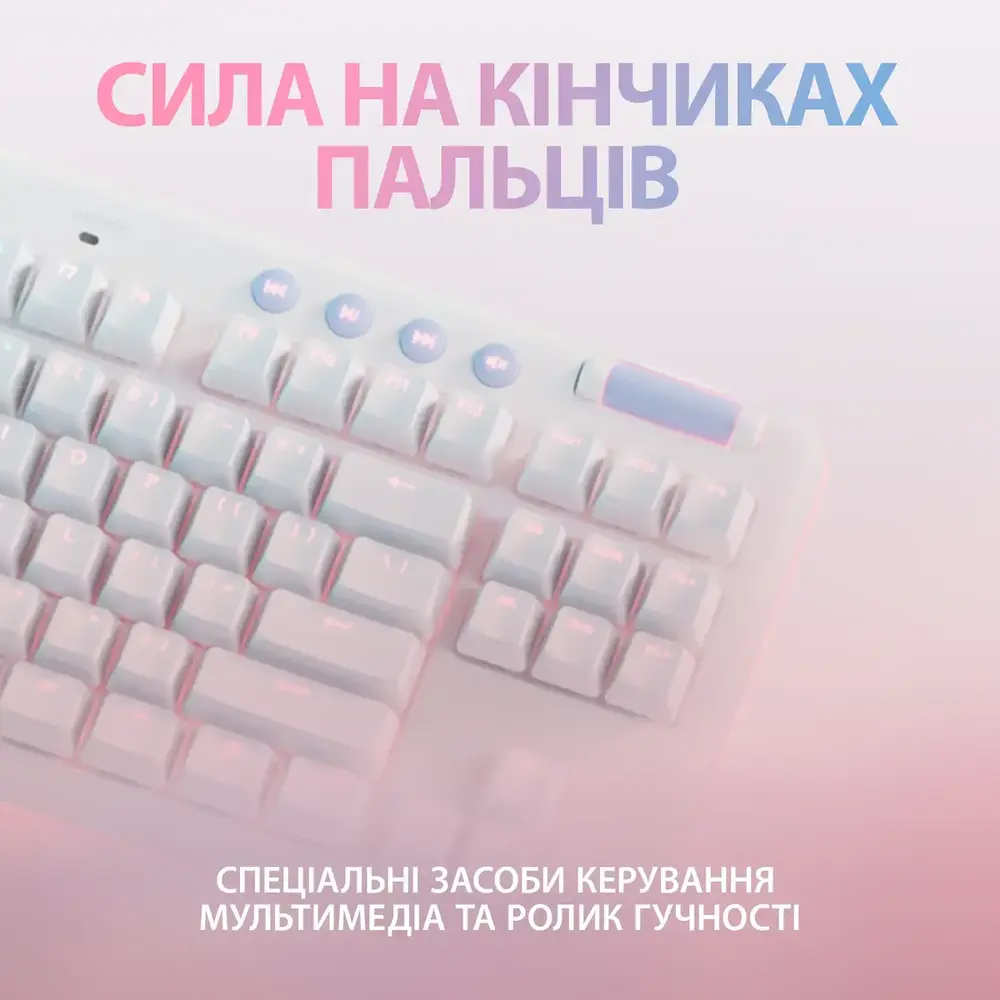 Клавiатура Logitech G713 Tactile White (920-010422)