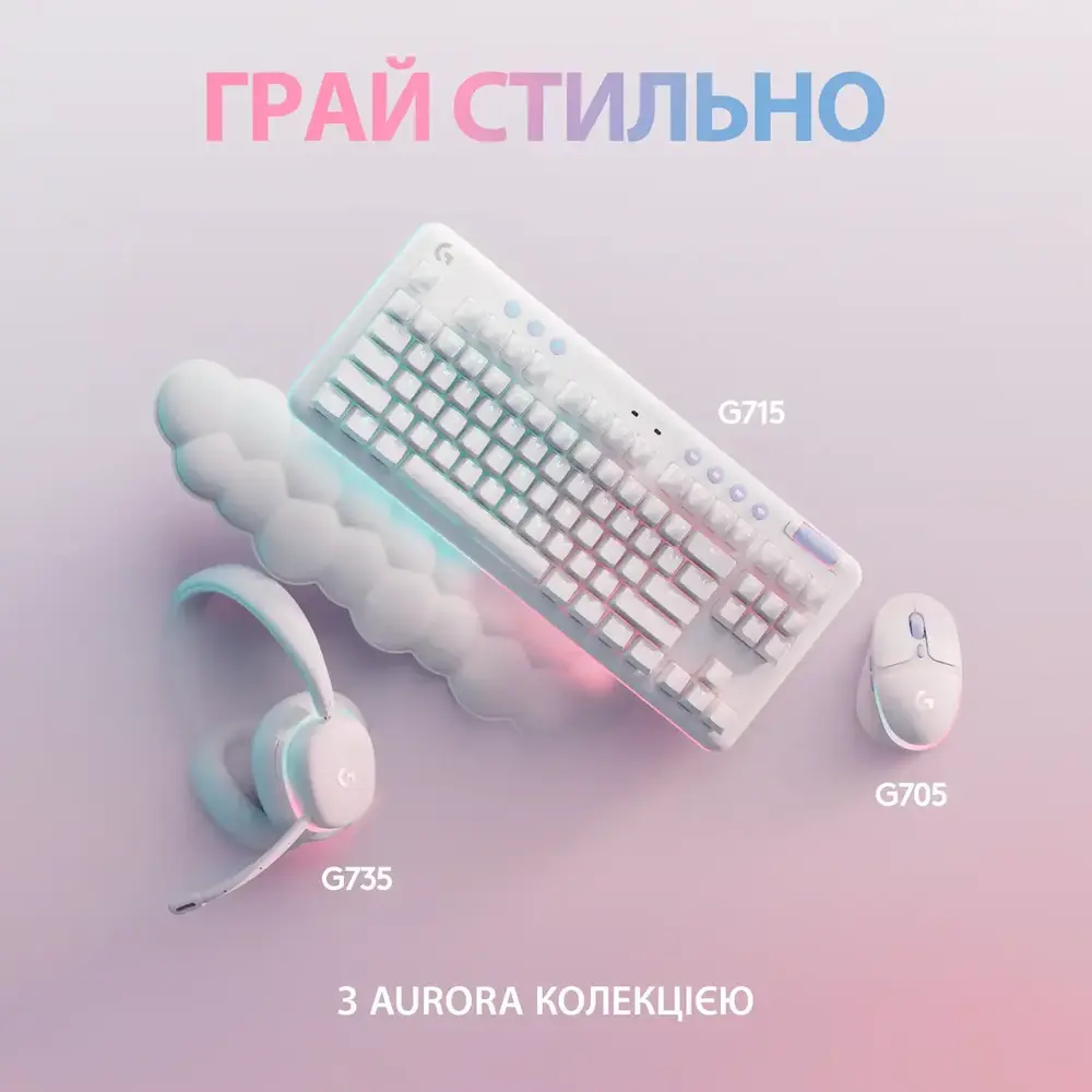 Клавiатура Logitech G713 Tactile White (920-010422)