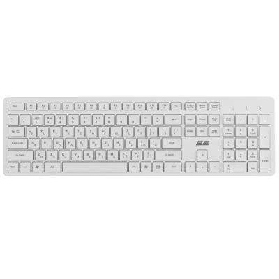 Клавіатура 2E KS260 106key Wireless UA White (2E-KS260WWH_UA)