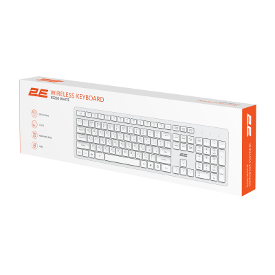Клавіатура 2E KS260 106key Wireless UA White (2E-KS260WWH_UA)