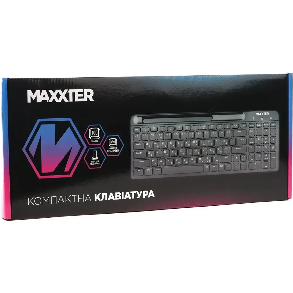 Клавiатура Maxxter KB-01B-UA Black
