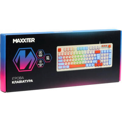 Клавiатура Maxxter KBG-3C01-UA White