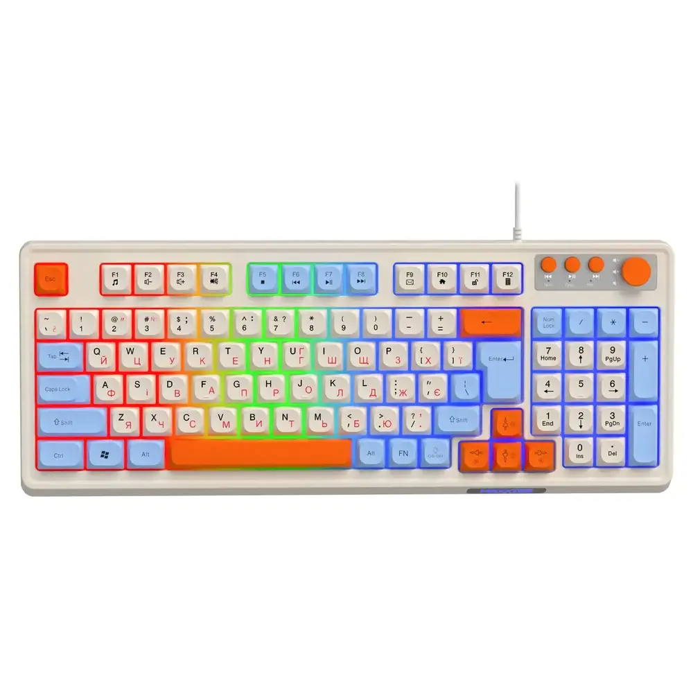 Клавiатура Maxxter KBG-3C01-UA White