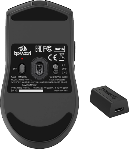 Миша REDRAGON (72211) M916, Wireless,-PRO-4K, чорний