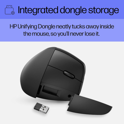 Мишка HP 920 Ergonomic Vertical Wireless/Bluetooth Black (6H1A4AA)