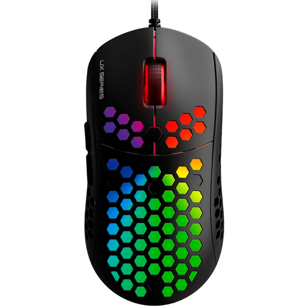 Ігрова миша провідна RAPTOR UX2 X 6 кнопок 200-4800 DPI Led Lighting RGB 18 м Win7/8/10 Mac OS Black COLOR BOX (1782644)